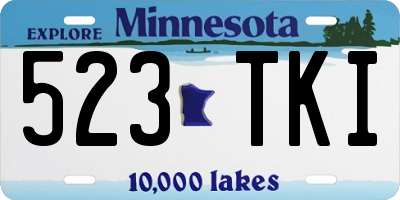 MN license plate 523TKI