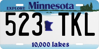 MN license plate 523TKL