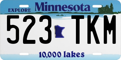 MN license plate 523TKM