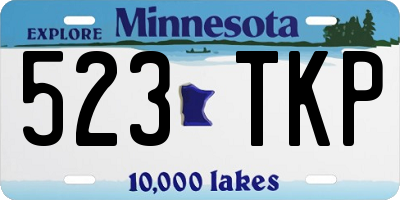 MN license plate 523TKP