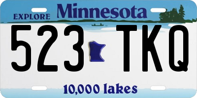 MN license plate 523TKQ