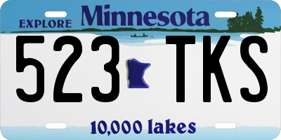 MN license plate 523TKS