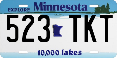 MN license plate 523TKT