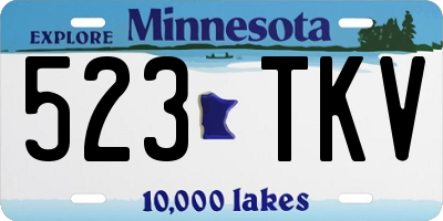 MN license plate 523TKV