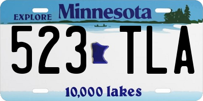 MN license plate 523TLA