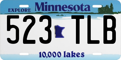 MN license plate 523TLB