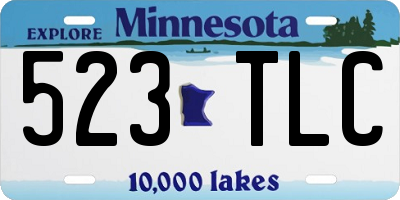 MN license plate 523TLC