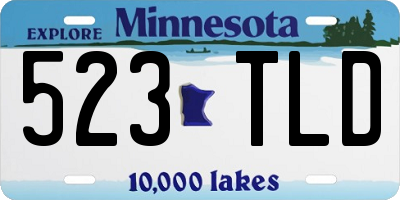 MN license plate 523TLD