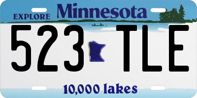 MN license plate 523TLE