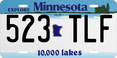 MN license plate 523TLF