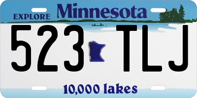MN license plate 523TLJ