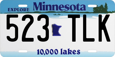 MN license plate 523TLK