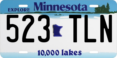 MN license plate 523TLN