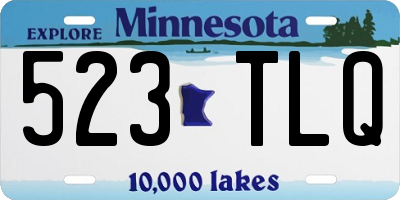 MN license plate 523TLQ