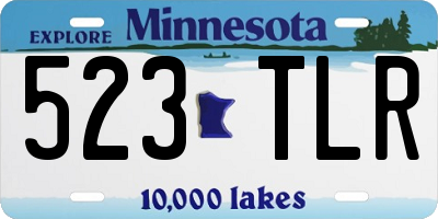 MN license plate 523TLR