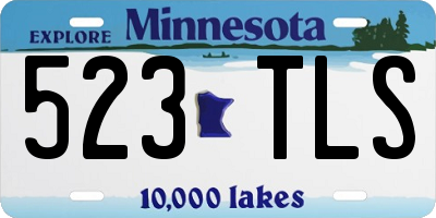 MN license plate 523TLS