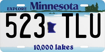 MN license plate 523TLU