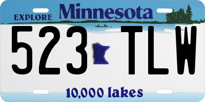 MN license plate 523TLW