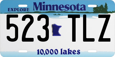 MN license plate 523TLZ