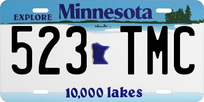 MN license plate 523TMC