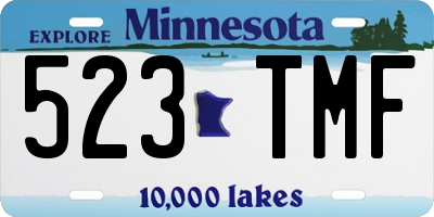 MN license plate 523TMF