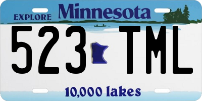 MN license plate 523TML