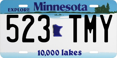 MN license plate 523TMY