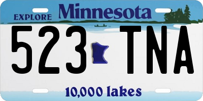MN license plate 523TNA