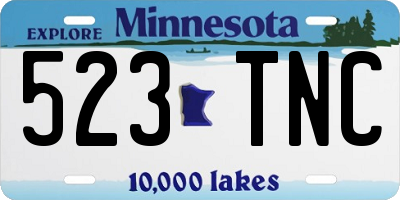 MN license plate 523TNC