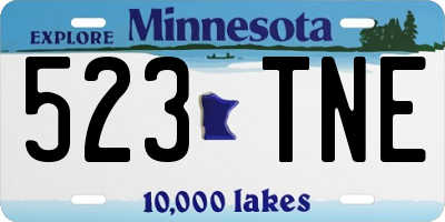 MN license plate 523TNE