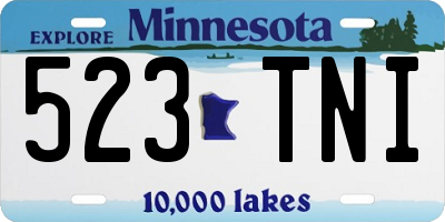 MN license plate 523TNI