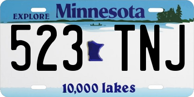 MN license plate 523TNJ