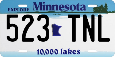 MN license plate 523TNL
