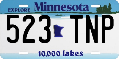 MN license plate 523TNP