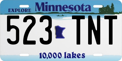 MN license plate 523TNT