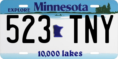 MN license plate 523TNY