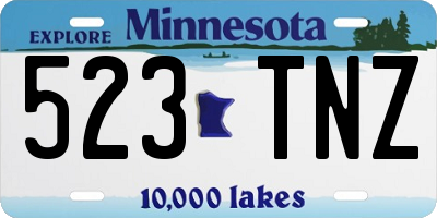 MN license plate 523TNZ