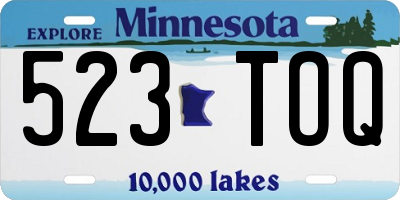 MN license plate 523TOQ