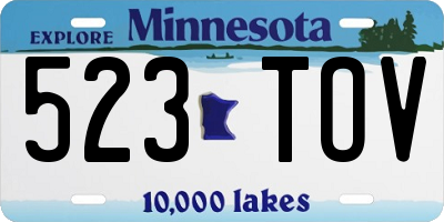 MN license plate 523TOV