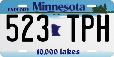 MN license plate 523TPH