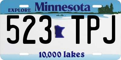 MN license plate 523TPJ