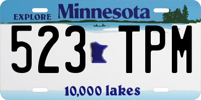 MN license plate 523TPM