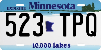 MN license plate 523TPQ