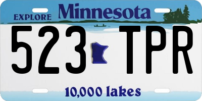 MN license plate 523TPR