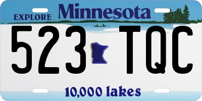 MN license plate 523TQC