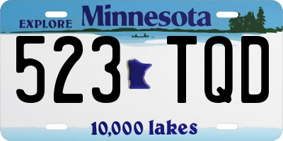 MN license plate 523TQD