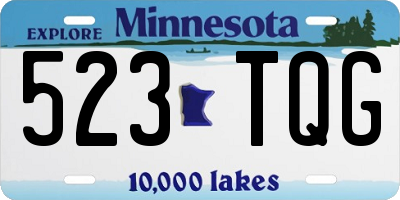 MN license plate 523TQG
