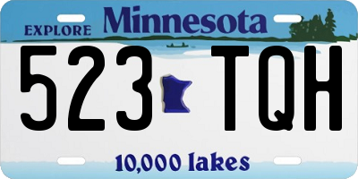 MN license plate 523TQH
