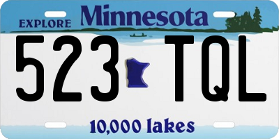 MN license plate 523TQL