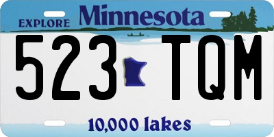 MN license plate 523TQM